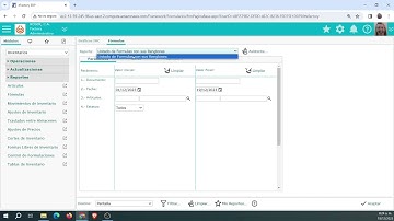 ERP en Nube:  Como emitir un Listado de Formulas con sus Renglones en eFactory Software ERP
