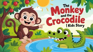 The Monkey and the Crocodile | Short Moral Story for Kids | Animal Story in English