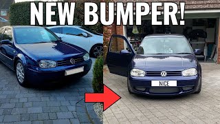 Finally fitting the Front bumper! | MK4 Golf GTI Project Car