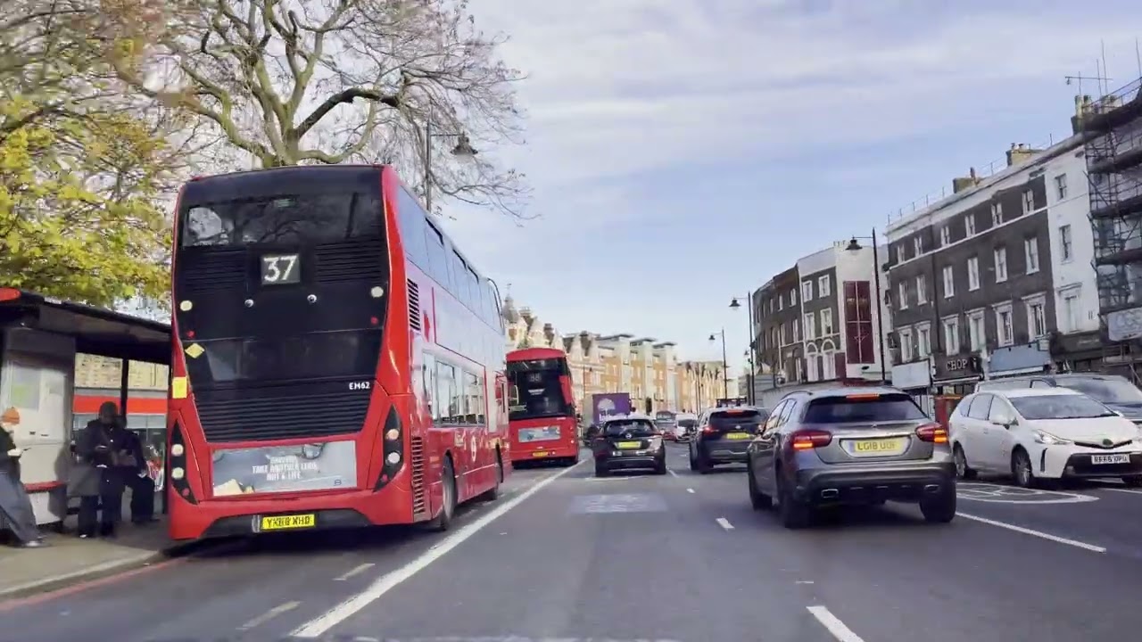 Daytime City Drive Through London with Smooth Jazz 🌇🚗