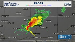Timeline of tornadoes sweeping over multiple Michigan counties