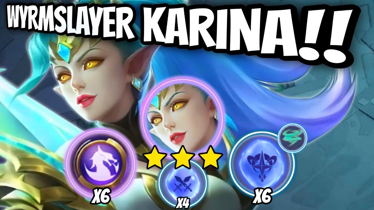 WYRMSLAYER KARINA.!! 100% MAX DAMAGE.!! MAGIC CHESS MOBILE LEGENDS