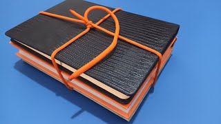 Organize your books and notebooks like this, Tie it like thisPack it like this