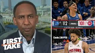 First Take Pistons Are In Trouble - Stephen A. On Cade & Detroits Ugly Game 1 Loss To Magic