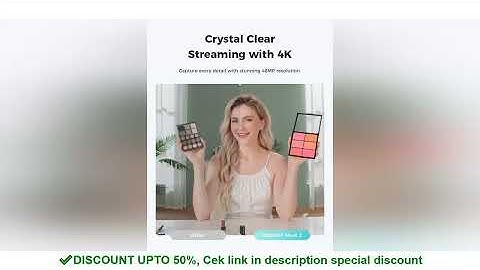 OBSBOT Meet 2-4K Webcam for PC with 1/2" Sensor, AI Framing & Autofocus, Beauty Mode, Lightweight,