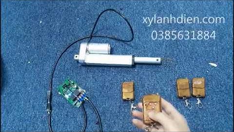 Kết hợp 4 remote điều khiển xy lanh điện