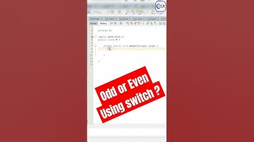 Odd Even program using switch case in Java | Find odd or even in java | #java #javaprogramming
