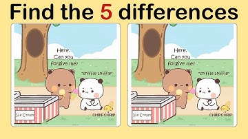 Look and Find 5 Differences No90 Cutes2 | Spot the difference | Illustration Game | Image Game