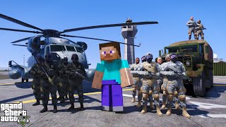 GTA 5 Tấn Công Khu Quân Đội Giải Cứu Steve Và Hành Trình Trở Về Hòn Đảo Kim Cương Trong Minecraft