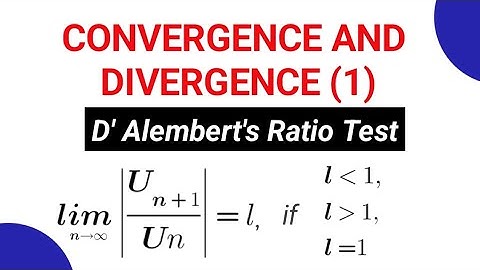 Test for Convergence and Divergence Using Ratio Test