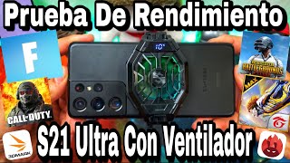 Prueba De Rendimiento Con FunCooler 2 Pro  (Ventilador) Con El S21 Ultra