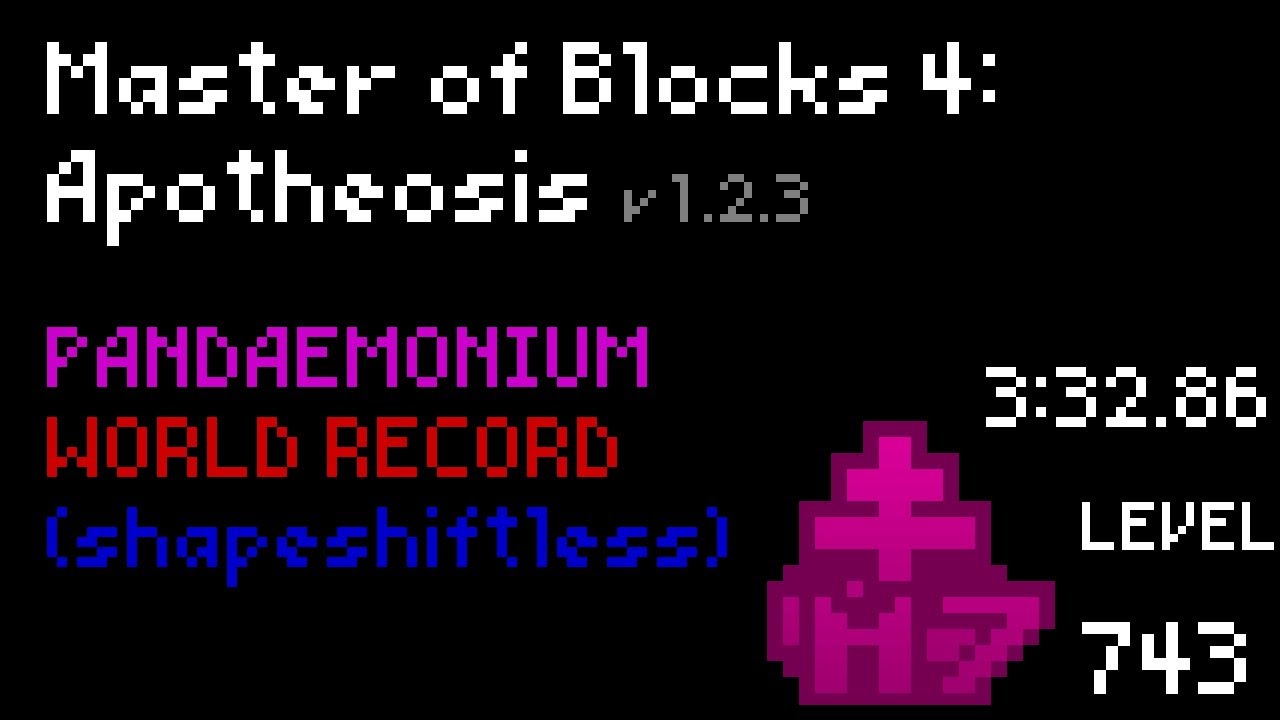 [FWR] MoB4 v1.2.3 Pandaemonium - lvl743 in 3:32.86 - YouTube