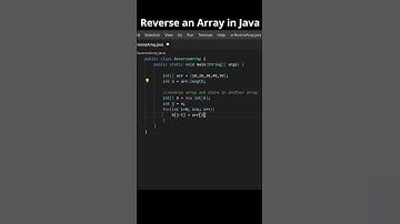 Reverse an Array in Java | #java #shorts #programming
