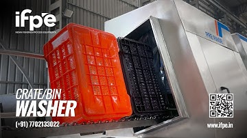 Crate Washer, Industrial Crate Washer, Bin Washer, Slanting Crate Washer