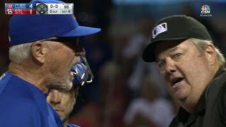 CHC@STL: Maddon ejected for arguing in the 9th