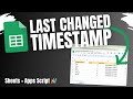 Google Sheets Timestamp Quiz