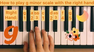 Piano Lesson 73: How to play g minor scale with the right hand (16 times play along) tutorial