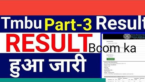 Tilkamanjhi bhagalpur university bcom part3 ka result jaari ho gaya link active session 2019to2o22!!