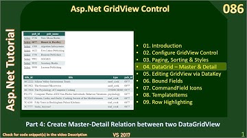 Asp Net GridView | Part 4 - Establish Master-Detail Relation | Asp Net Tutorial #86