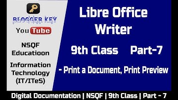 How to Print Document in LibreOffice Writer | Digital Documentation | 9th Class ITeS | Part-7 Hindi