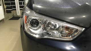 Mitsubishi ASX - ремонт фар, замена линз, диодные Competizione 4K