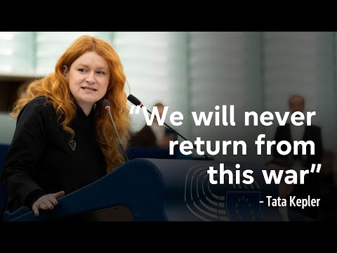 Tata Kepler, Ukrainian volunteer in military medicine, in the European Parliament