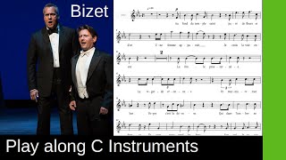 Au fond du temple saint - The Pearl Fishers Duet (Georges Bizet, 1863), C-Instrument Play along