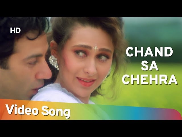 Chand Sa Chehra Jheel Si Aankhein | Ajay Songs | Sunny Deol | Karishma Kapoor | Romantic Song class=