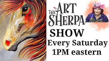 The Art Sherpa Show | Easy Abstract Horse | Easy Beginner Acylic Painting Lesson