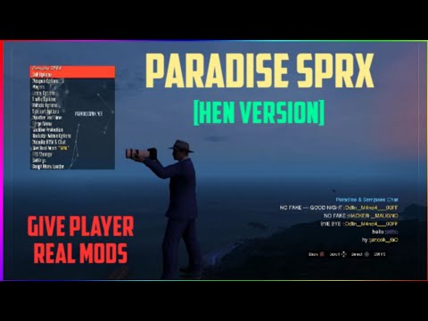 Paradise SPRX {HEN VERSION} + Give player real mods