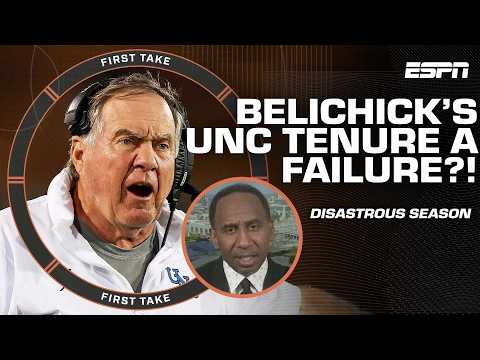 IT’S A FAILURE! - Stephen A. evaluates Bill Belichick and UNC’s disastrous season 👀 | First Take