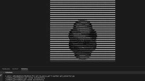 GIF image to ASCII GIF using #python