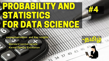 Probability and statistics for Data science in Tamil | Part 4 | Machine learning | Data science