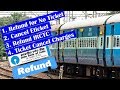 IRCTC Ticket Cancel Guide and Refund Process | How to Get Refund From IRCTC For No Ticket Booking