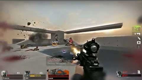 Left 4 dead 2 Mod gameplay - Tank Challenge 10 levels Attempt#1