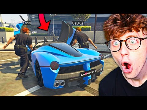 Stealing SUPERCARS As FAKE COPS In GTA 5 RP..