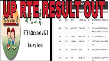 UP RTE ADMISSION 2021 RESULT OUT || RTE LOTTERY RESULT 2021|| RTE MERIT LIST || ALLOTMENT RESULT 21