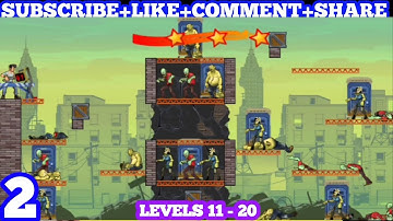 Stupid Zombie 3-Gamplay Walkthrough Toturial Day  11 - 20 (Android,iOS) Part 2 Shooting game#part2