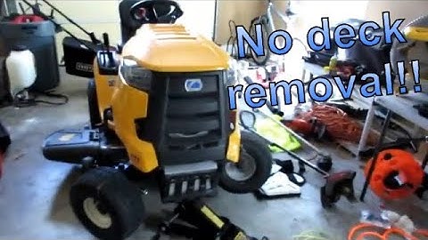 How i change tractor mower blades, (NO DECK REMOVAL!)