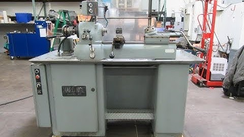 Hardinge DV-59 Second Operation Lathe w Endworking Turret and Cross Slide