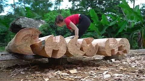 TIMELAPSE: START to FINISH Alone BUILD LOG CABIN (Wooden House) - How To Build Wooden Cabin