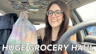 HUGE Grocery Haul After a 3.5 WEEK ROAD TRIP | Katie Carney