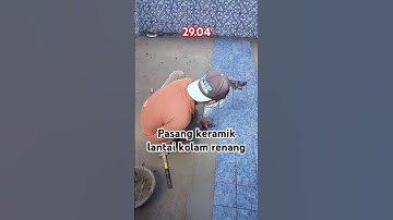 Pasang keramik lantai kolam renang #shorts #viralvideo #pasangkeramik #kolamrenang