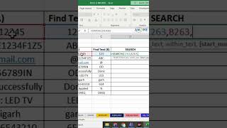 Master SEARCH Function quickly on Excel. #ExcelCourse #ExcelSkills #AdvancedExcel #ExcelFunctions