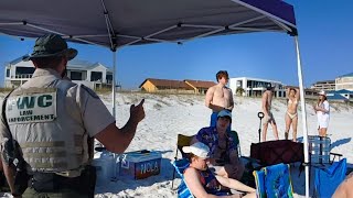 Police Bust Them For Playing Drinking Games On Beach