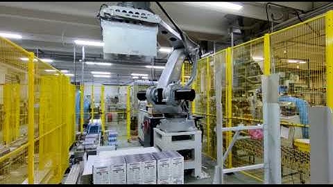 Robotics automation palletizer of RSC -Display  Grocery products for GDO and supermarket