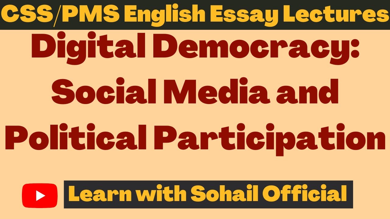 digital democracy social media and political participation essay css forum