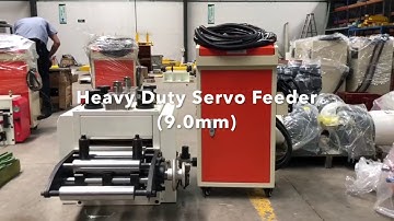 Heavy duty servo roll feeder for sheet metal thickness up to 9.0mm_ HongEr coil handling solutions