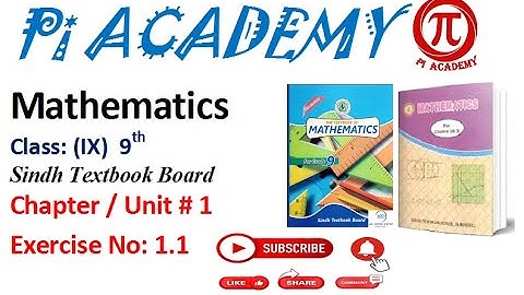 Unit 1 Exercise 1.1 "Real and Complex Numbers" Class 9 New Mathematics Book Sindh Board 2021 to 2022