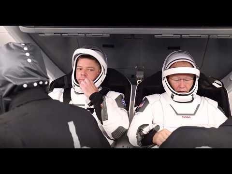 NASA’s SpaceX Demo-2 Astronauts Board Crew Dragon for Flight to Space Station
